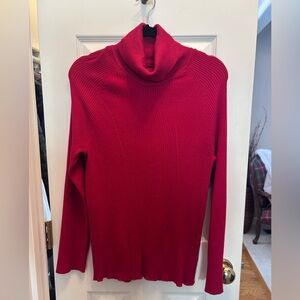 Motive Red Ribbed Turtleneck Sweater. Super Soft. Size XL